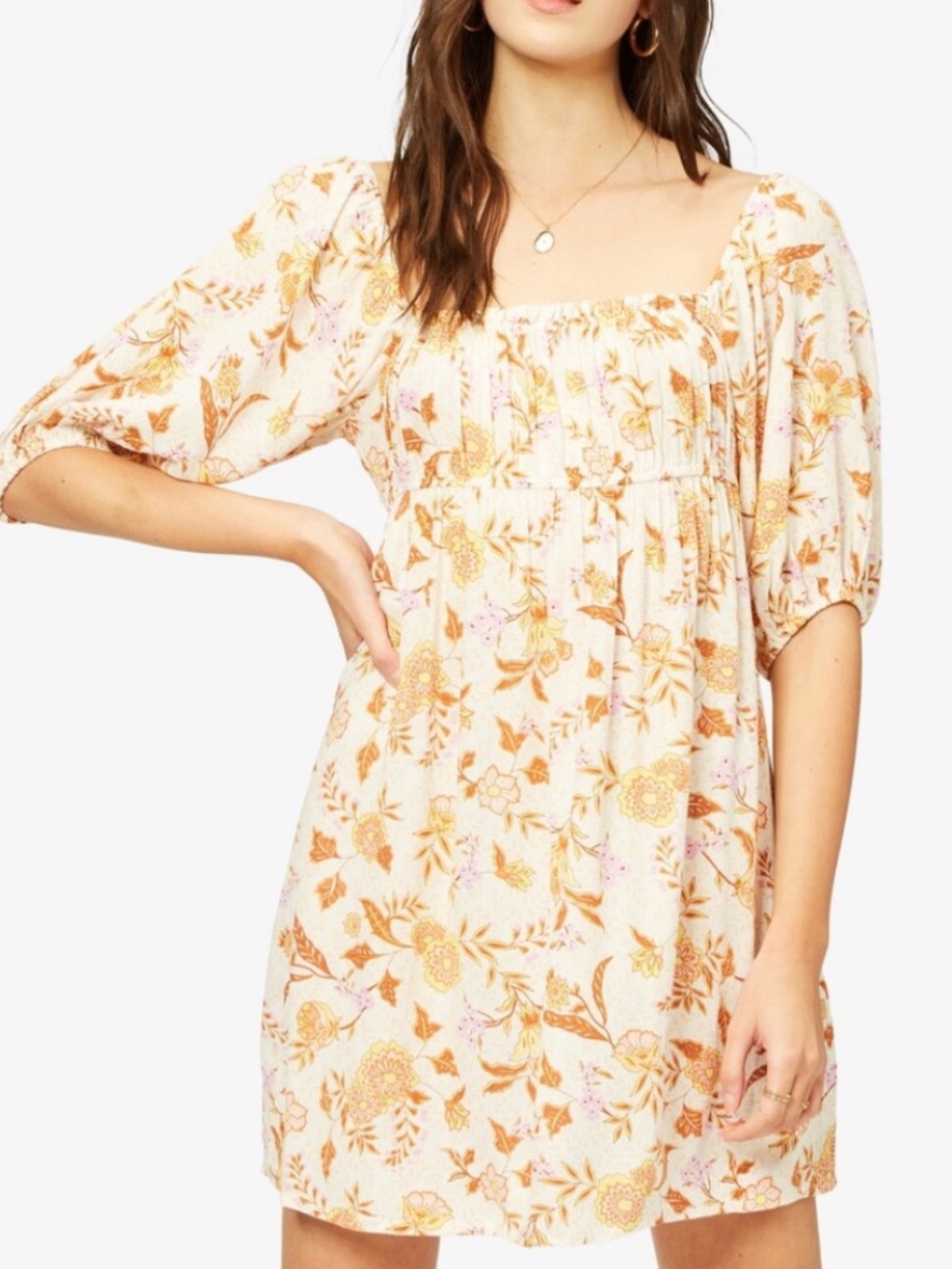 Billabong With Love Babydoll Floral Dress. Size Large.